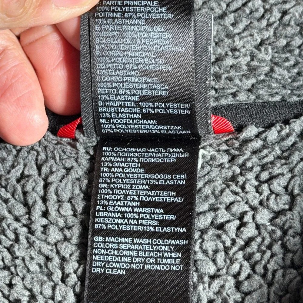 The North‎ Face Mens Fleece Jacket Full Zip Black XL Pockets Outdoor
